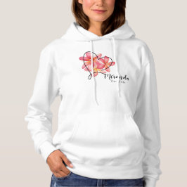 Frangipane Watercolour Bloem Bruid & Bruidsmeisjes Hoodie