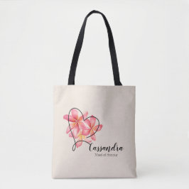 Frangipane Watercolour Bloem, Maid of Honour Tote Bag