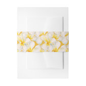 Frangipani bloem bloemen waterverf patroontje geel uitnodigingen wikkel (Voorkant Voorbeeld)