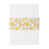 Frangipani bloem bloemen waterverf patroontje geel uitnodigingen wikkel (Achterkant Voorbeeld)