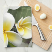 Frangipani bloem Cook Eilanden Theedoek (Quarter Fold)