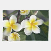 Frangipani bloem Cook Eilanden Theedoek (Horizontaal)