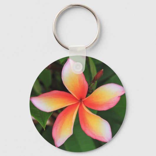 Frangipani-bloem Sleutelhanger (Voorkant)