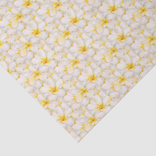 Frangipani bloembloemen bloemenpatroon waterverf tissuepapier (Detail)
