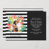 Frangipani Bloemen Foto Uitnodiging (Voorkant / Achterkant)