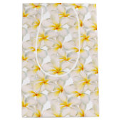 Frangipani bloemen waterverf herhalingspatroon medium cadeauzakje (Voorkant)