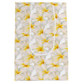 Frangipani bloemen waterverf herhalingspatroon medium cadeauzakje (Achterkant)