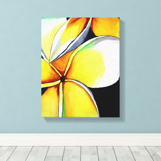 Frangipani-bloemencanvas, Sacha Grossel Art Canvas Afdruk (Insitu (Houten vloer))
