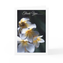 Frangipani bloemkje bedankt je kaartje