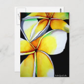 Frangipani-bloemkunst Briefkaart (Voorkant / Achterkant)