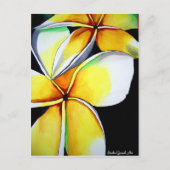 Frangipani-bloemkunst Briefkaart (Voorkant)