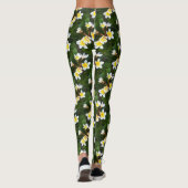 Frangipani Blossom Cluster Artistieke stijl Leggings (Achterkant)