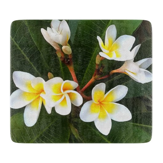 Frangipani Blossom Cluster Artistieke stijl Snijplank (Voorkant)
