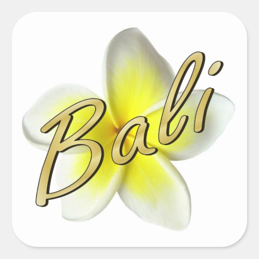 Frangipani Blossom Vierkante Sticker (Voorkant)