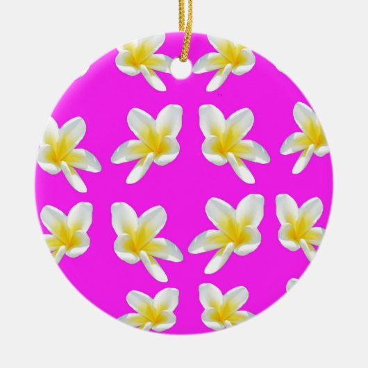 Frangipani_Blush,_ Keramisch Ornament (Voorkant)