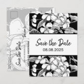 Frangipani Bohemian Botanical Modern Bewaar de dat Briefkaart (Voorkant / Achterkant)