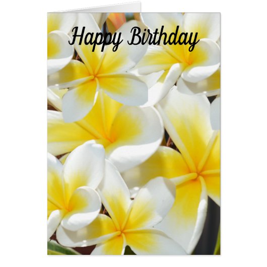 Frangipani Bouquet, Birthday Card (Voorkant)