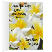 Frangipani Bouquet, Birthday Card (Binnen (Rechts))