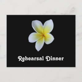 Frangipani bruiloftsproefdinereinladings uitnodiging briefkaart