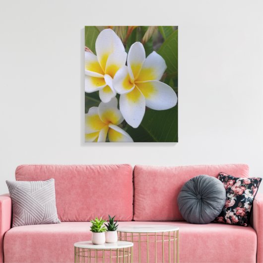 Frangipani Canvas (Insitu (Woonkamer))