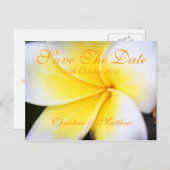 Frangipani - De datum opslaan Aankondigingskaart (Voorkant / Achterkant)