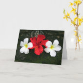 frangipani drietal kaart (Gele Bloem)