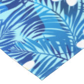 Frangipani en blauw palmblad tafelkleed (Gekanteld)