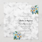 Frangipani Floral Hawaiian bruiloft koppels Douche Kaart (Voorkant / Achterkant)