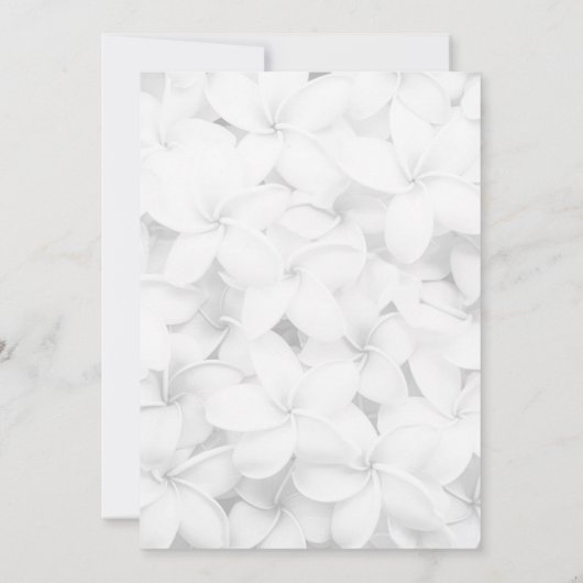 Frangipani Floral Hawaiian bruiloft viering Kaart (Achterkant)