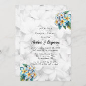 Frangipani Floral Hawaiian Couples Douche Kaart (Voorkant / Achterkant)