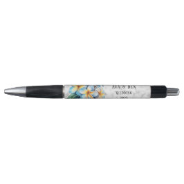 Frangipani Floral Hawaiian Wedding Custom Pen