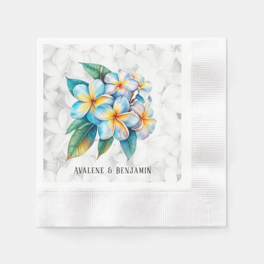 Frangipani Floral Hawaiian Wedding Custom Servet (Voorkant)