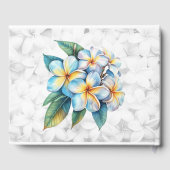 Frangipani Floral Hawaiian Wedding Gastenboek (Achterkant)