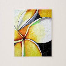 Frangipani flower art jigzaag