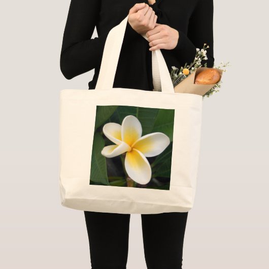 Frangipani Flower Bag Grote Tote Bag (Voorkant (product))