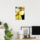 Frangipani flower poster door Sacha Grossel Art (Thuiskantoor)