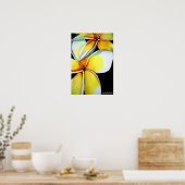 Frangipani flower poster door Sacha Grossel Art (Keuken)