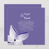 Frangipani Flower Wedding Invitation Kaart (Voorkant / Achterkant)