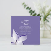 Frangipani Flower Wedding Invitation Kaart (Staand voorkant)