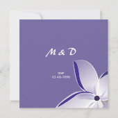 Frangipani Flower Wedding Invitation Kaart (Achterkant)