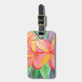 Frangipani Flowers Bagagelabel (Voorkant verticaal)
