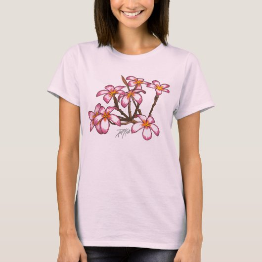Frangipani Flowers T-shirt (Voorkant)