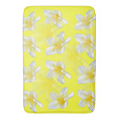 Frangipani Flowers Yellow, Memory Foam Bathmat Badmat (Voorkant Verticaal)