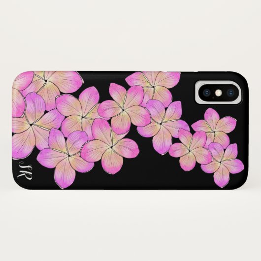 Frangipani gepersonaliseerd Case-Mate iPhone case (Achterkant (horizontaal))