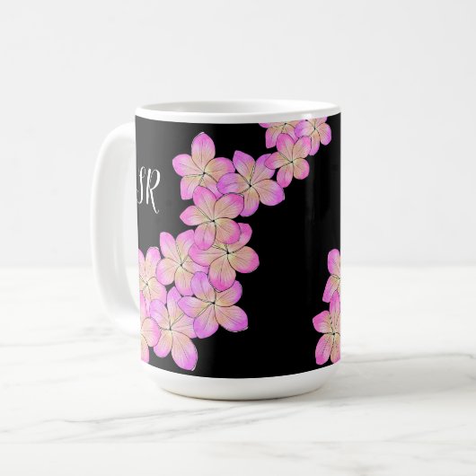 Frangipani gepersonaliseerd koffiemok (Voorkant links)