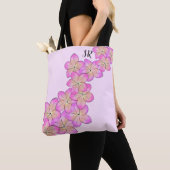 Frangipani gepersonaliseerd tote bag (Dichtbij)