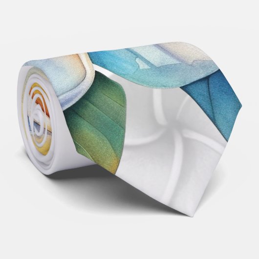 Frangipani Hawaiian Floral Bruidegom Stropdas (Opgerold)