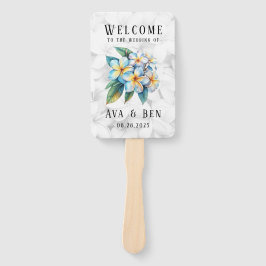 Frangipani Hawaiian Floral Wedding Dank u Handwaaier