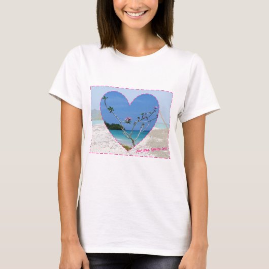 Frangipani Heart T-shirt (Voorkant)