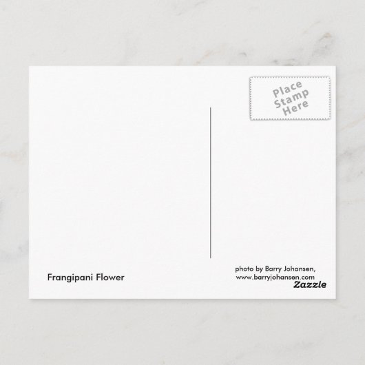 Frangipani I Briefkaart (Achterkant)